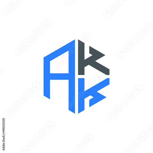 AKK logo AKK icon AKK vector AKK monogram AKK letter AKK minimalist AKK triangle AKK hexagon Unique modern flat abstract logo design 