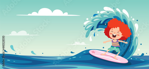 Photography Flat Summer Banner With Cartoon Character