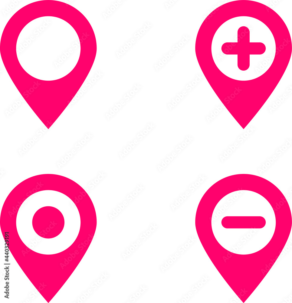 Location map pin icon set. red GPS marker symbols. Plan place pointer signs. Location tag concept Location map pin icon set. red GPS marker symbols. Plan place pointer signs. Location tag concept
