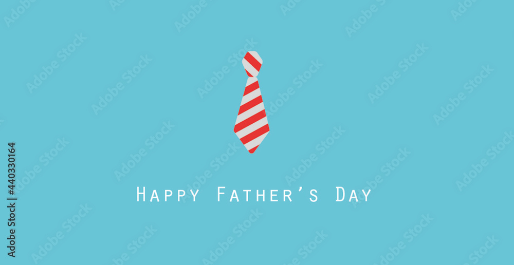 Fototapeta premium Happy father's day greeting card design. Colorful tie banner