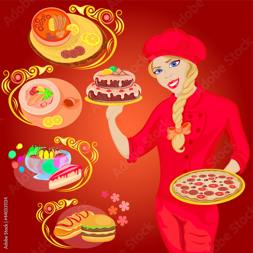 An abundance of exquisite dishes, fast food, created by the chef only for you