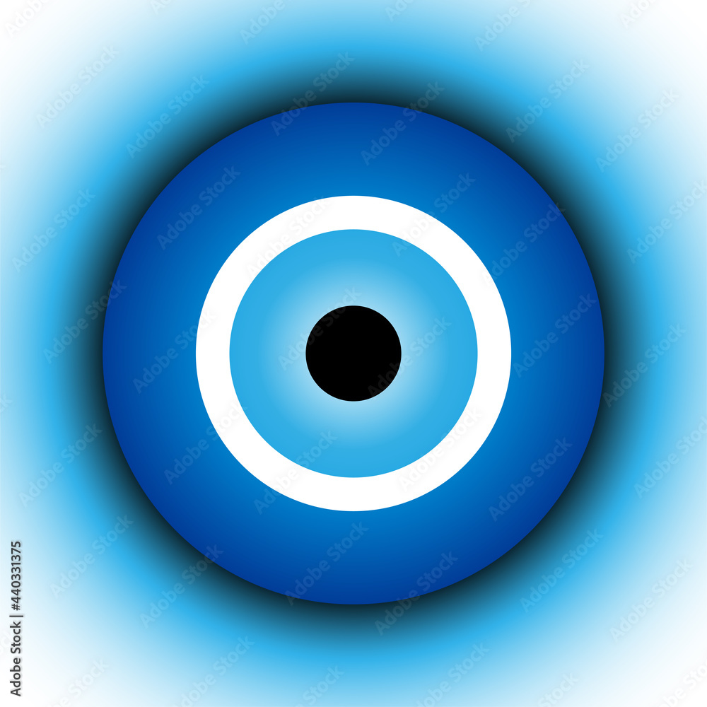 Turkish amulet, talisman from the evil eye and spoilage. Fatima eye. Vector illustration