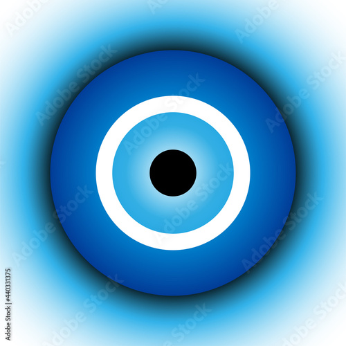 Turkish amulet, talisman from the evil eye and spoilage. Fatima eye. Vector illustration