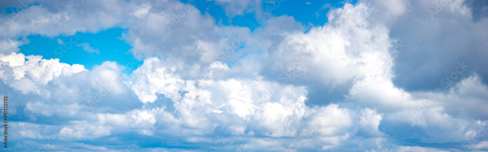 White clouds in the blue sky in summer White clouds in the blue sky in summer