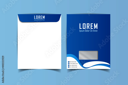 Envelope A4. Envelope A4 vector design. digital hand drawn. Paper envelope A4 set isolated on multicolor background, vector illustration. Stationery Template Design Kit.