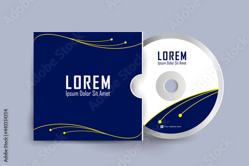 Cd cover design template. Cd cover design template. Luxury, Modern, Elegant, Professional Minimalist Business Cd cover with disk label design. Vector illustration