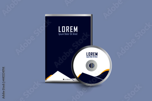 DVD case design, DVD envelope. multicolor Corporate business template for CD envelope and DVD case. Layout with modern triangle elements and abstract background. Creative vector concept