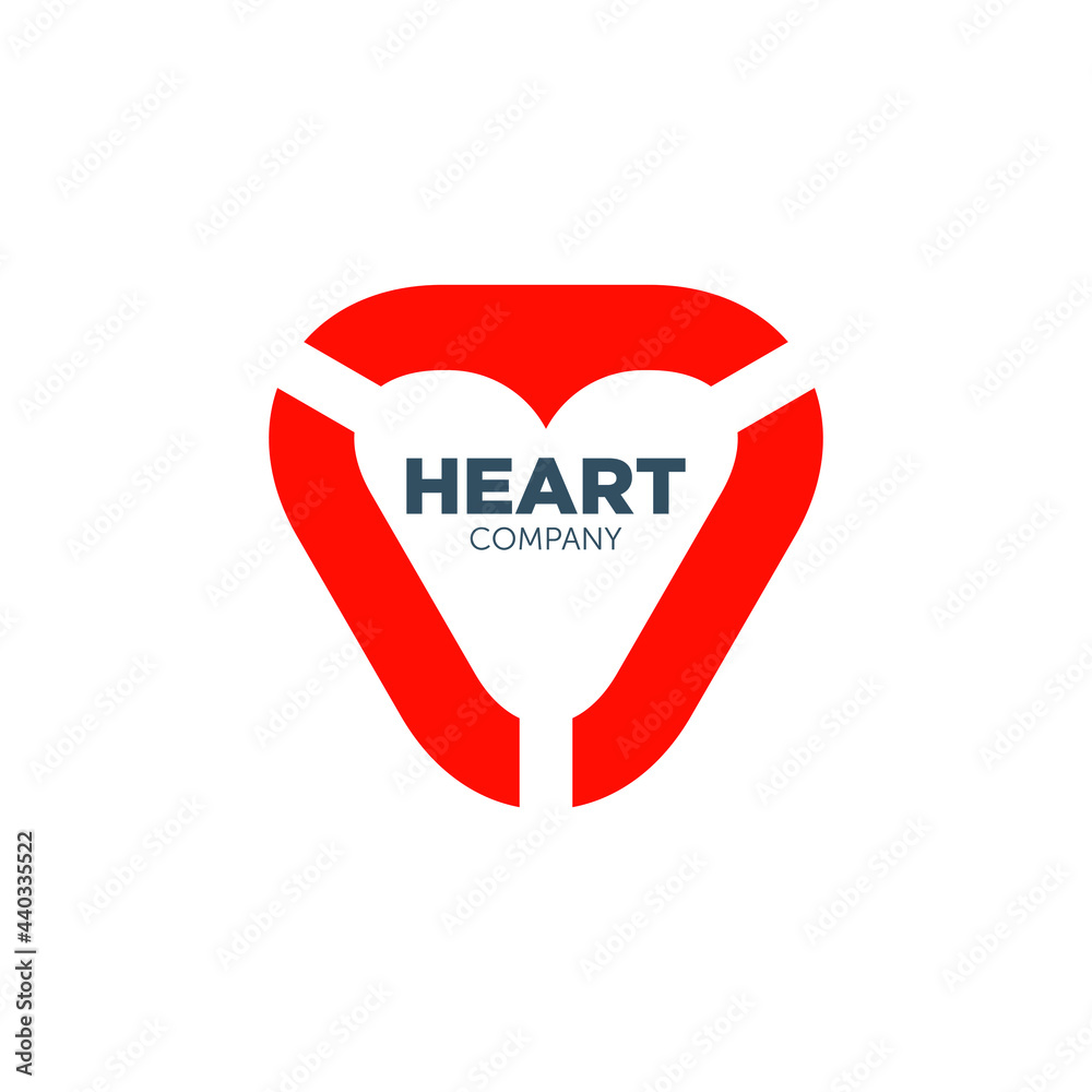 life buoy Heart logo design with geometry life buoy Heart logo design with geometry