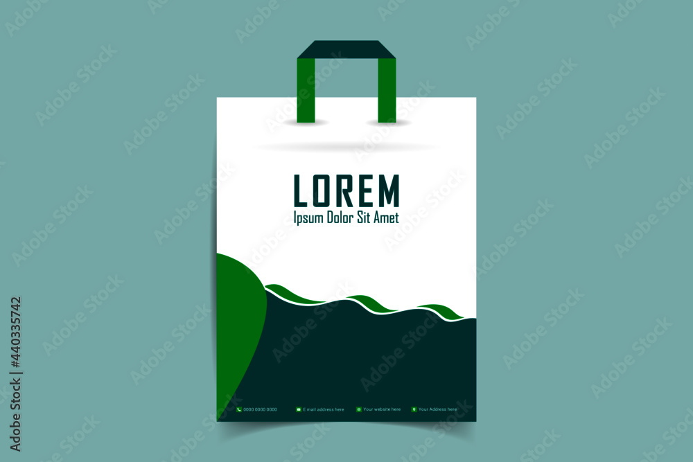 Shopping bag design template with paper bag. Hand holding Shopping bags. Black Friday. Vector illustration Shopping bag design template with paper bag. Hand holding Shopping bags. Black Friday. Vector illustration