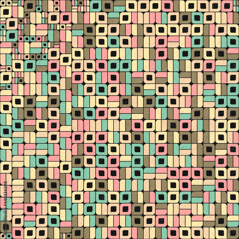 Fototapeta premium Abstract Geometric Pattern generative computational art illustration