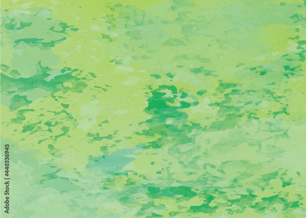 水彩風緑色のマダラ模様
