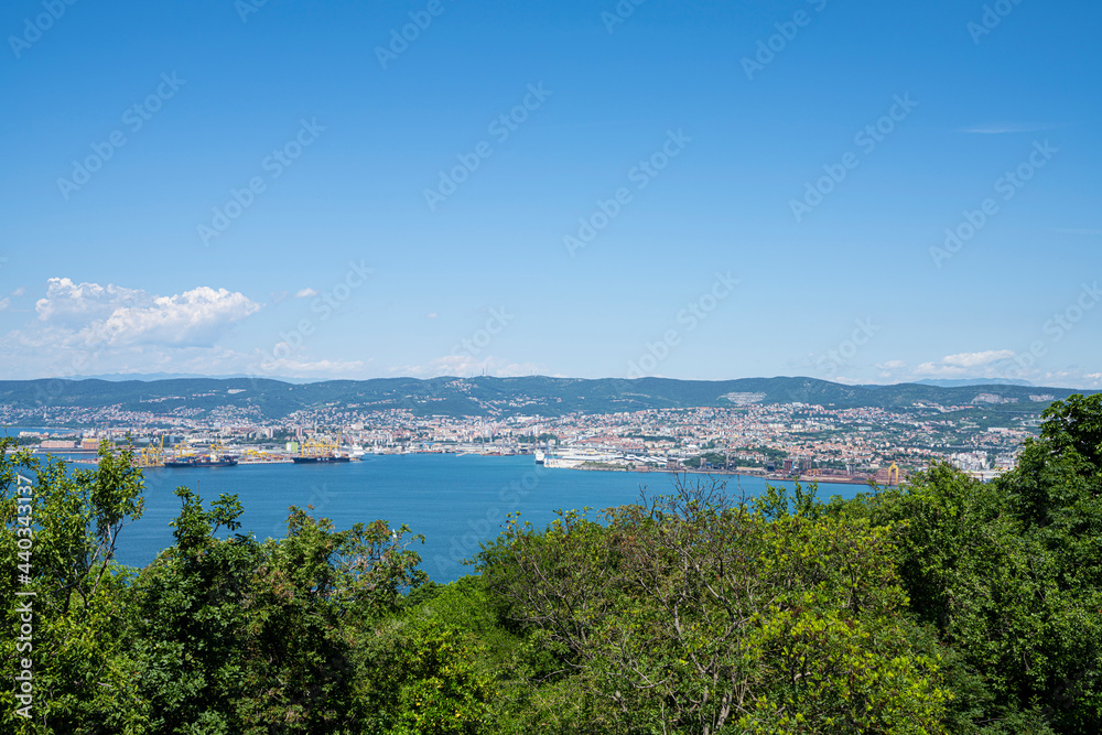 The panoramic view of Trieste, Italy