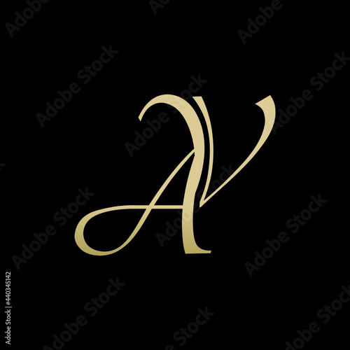 av logo design vector icon luxury premium