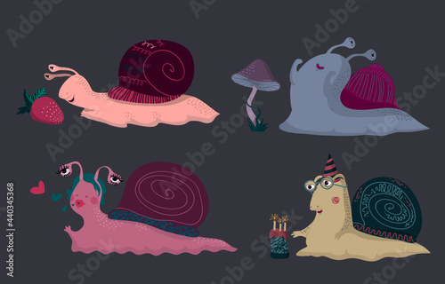 set of funny animals