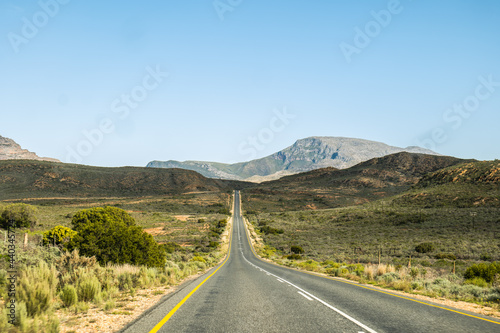 Route 62 through scenic valleys and mountains in Western Cape South Africa © Arnold