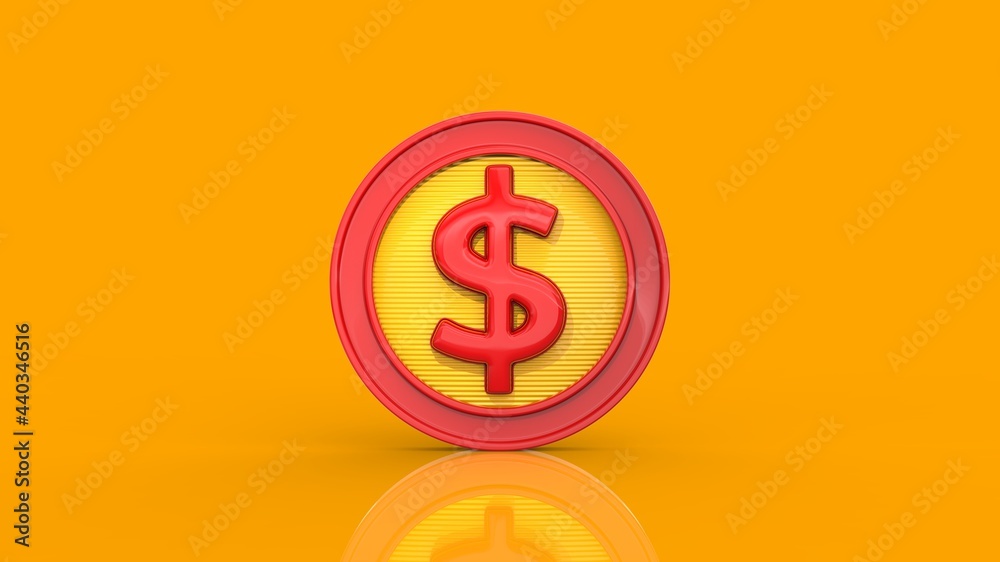 coin- currency symbol 3d render coin- currency symbol 3d render
