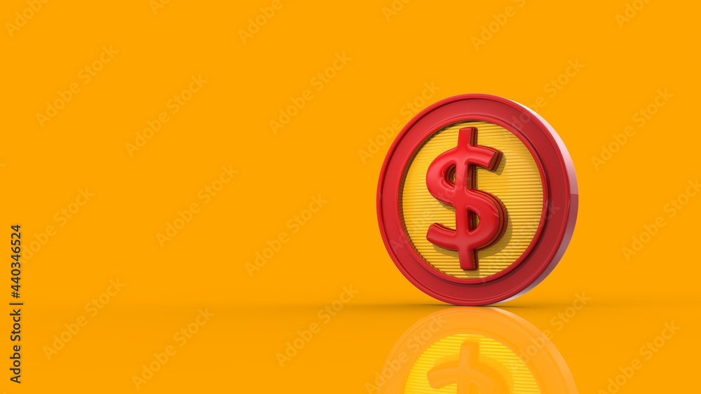 coin- currency symbol 3d render coin- currency symbol 3d render