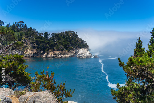 Ocean view with off short rocks in Point Lobos State Park photo