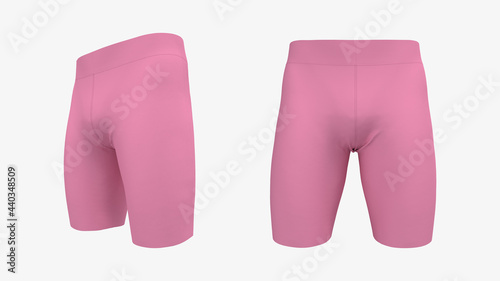 Εκτύπωση καμβά Waisted shorts mockup. 3d rendering, 3d illustration.