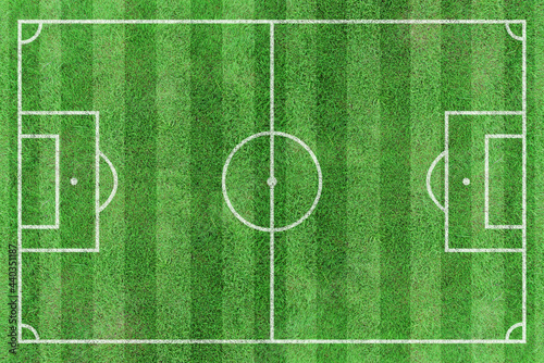 Wallpaper Mural Top view stripe grass soccer field. Green lawn with white lines pattern background. Torontodigital.ca