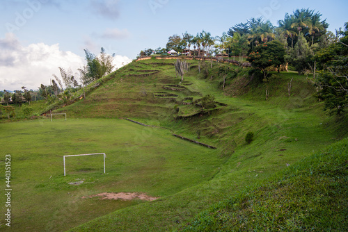 Tablou pe pânză Guatape, Colombia - December 12, 2017: Pablo Escobar's old estate La Manuela