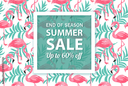 Summer sale banner template, Summer sale bright background for your advertisement