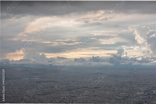 View from the top of Mount Montserrate in Bogota Colombia. photo