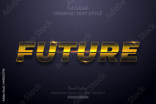 Future Glow Yellow Editable Text Effect Font Style