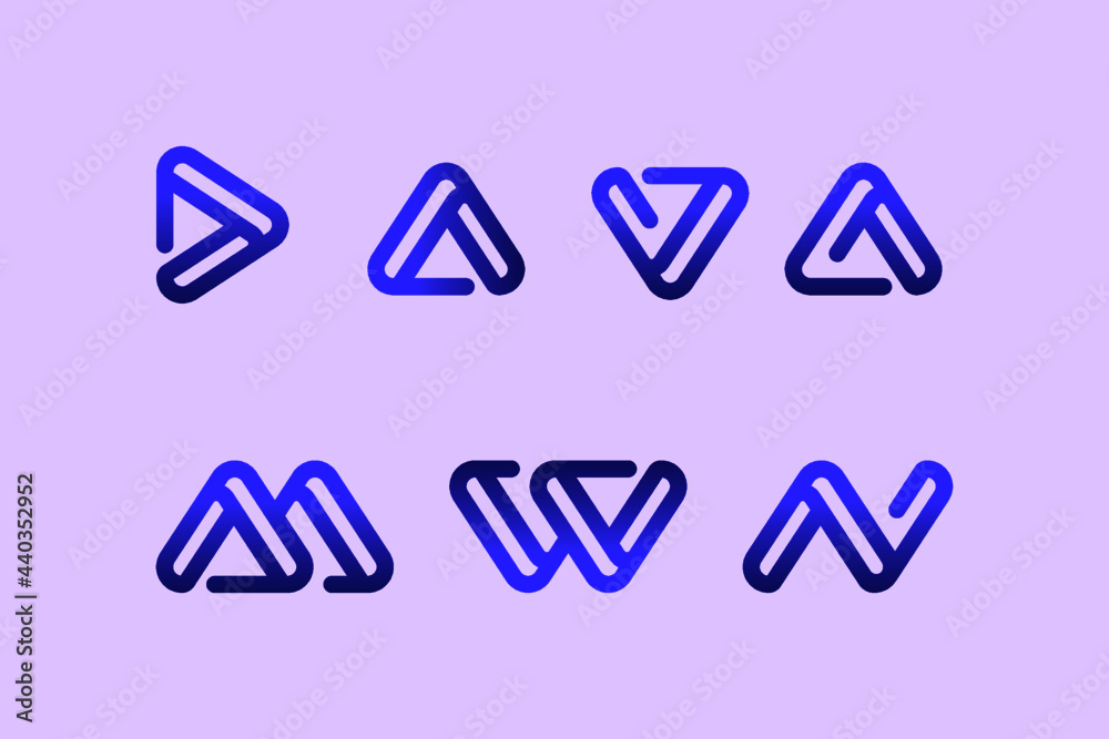 Is a collection of alphabet logo designs with a modern style and bright coloring like neon Is a collection of alphabet logo designs with a modern style and bright coloring like neon