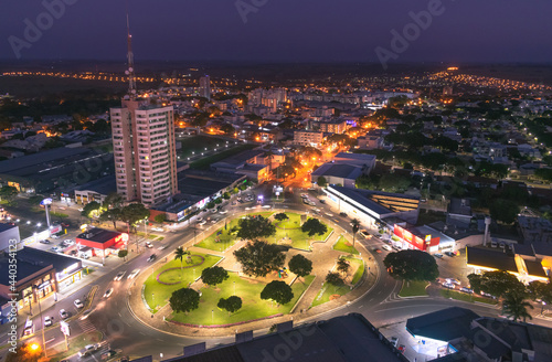 View of a city from above, city of Umuarama, Paraná, Brazil City