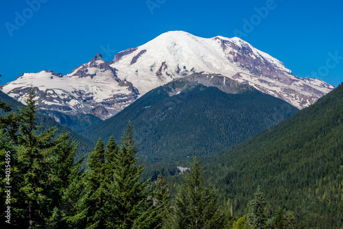 Gorgeous Mount Rainier seen from road to Sunrise Point
