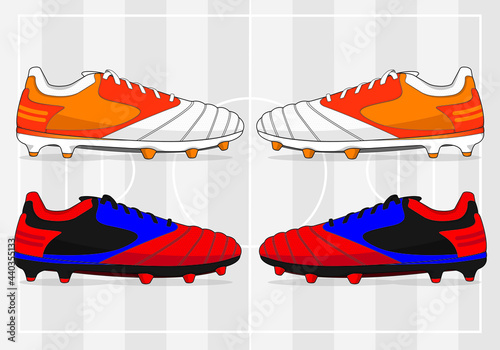 football jersey uniform shoes template set kit