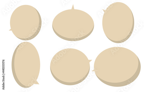 Set speech bubble on a white background, vector speaking or chat talk box , icon balloon text or communication,speak cloud for cartoon and comic, message dialog