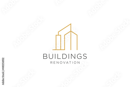Letter I for Real Estate Remodeling Logo. Construction Architecture Building Logo Design Template Element.