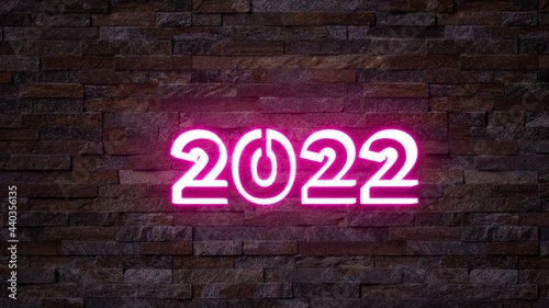 neon light 2022 text © Hirzan