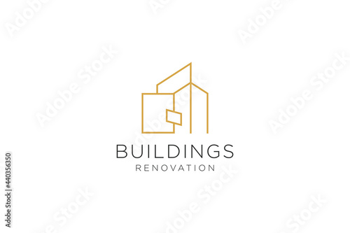 Letter Q for Real Estate Remodeling Logo. Construction Architecture Building Logo Design Template Element.