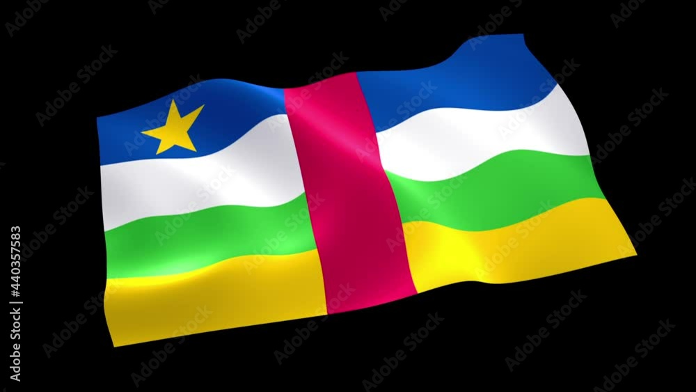 中央アフリカ共和国国旗 vídeo de Stock Adobe Stock