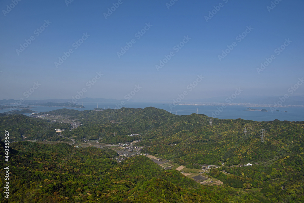 Naklejka premium 次郎丸岳「山頂からの眺め」