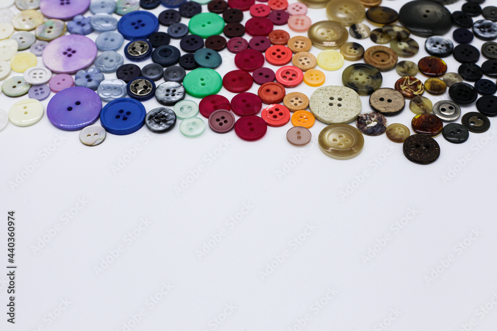 Buttons multicolour business card flyer white background Buttons multicolour business card flyer white background