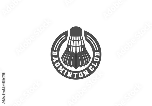 logo for badminton sport or badminton championship