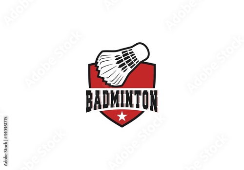 logo for badminton sport or badminton championship