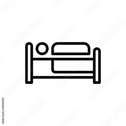 Hotel, Sleep, Bedroom Line Icon Logo Illustration Vector Isolated. Travel and Tourism Icon-Set. Suitable for Web Design, Logo, App, and Upscale Your Business.