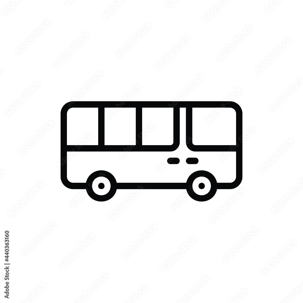 Bus, Transportation Line Icon Logo Illustration Vector Isolated. Travel and Tourism Icon-Set. Suitable for Web Design, Logo, App, and Upscale Your Business.