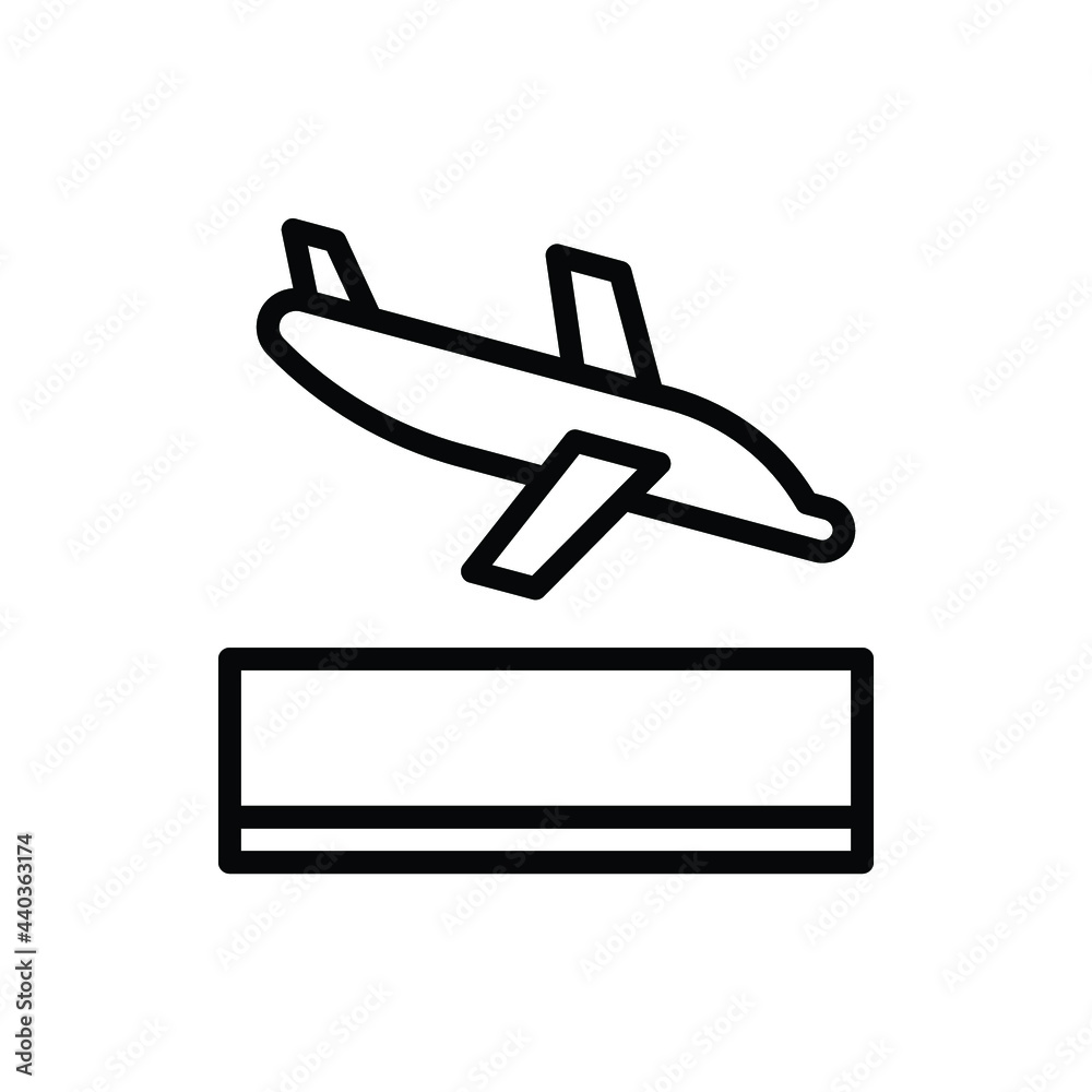 Plane, Airplane, Transportation Line Icon Logo Illustration Vector Isolated. Travel and Tourism Icon-Set. Suitable for Web Design, Logo, App, and Upscale Your Business.