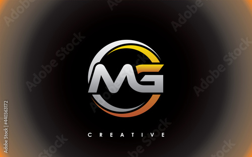 MG Letter Initial Logo Design Template Vector Illustration