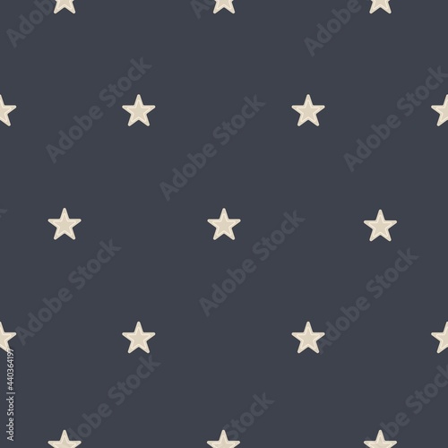 random stars illustration pattern on plain white background. Decorative wallpaper vector illustration