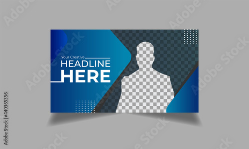 Business youtube thumbnail design template
