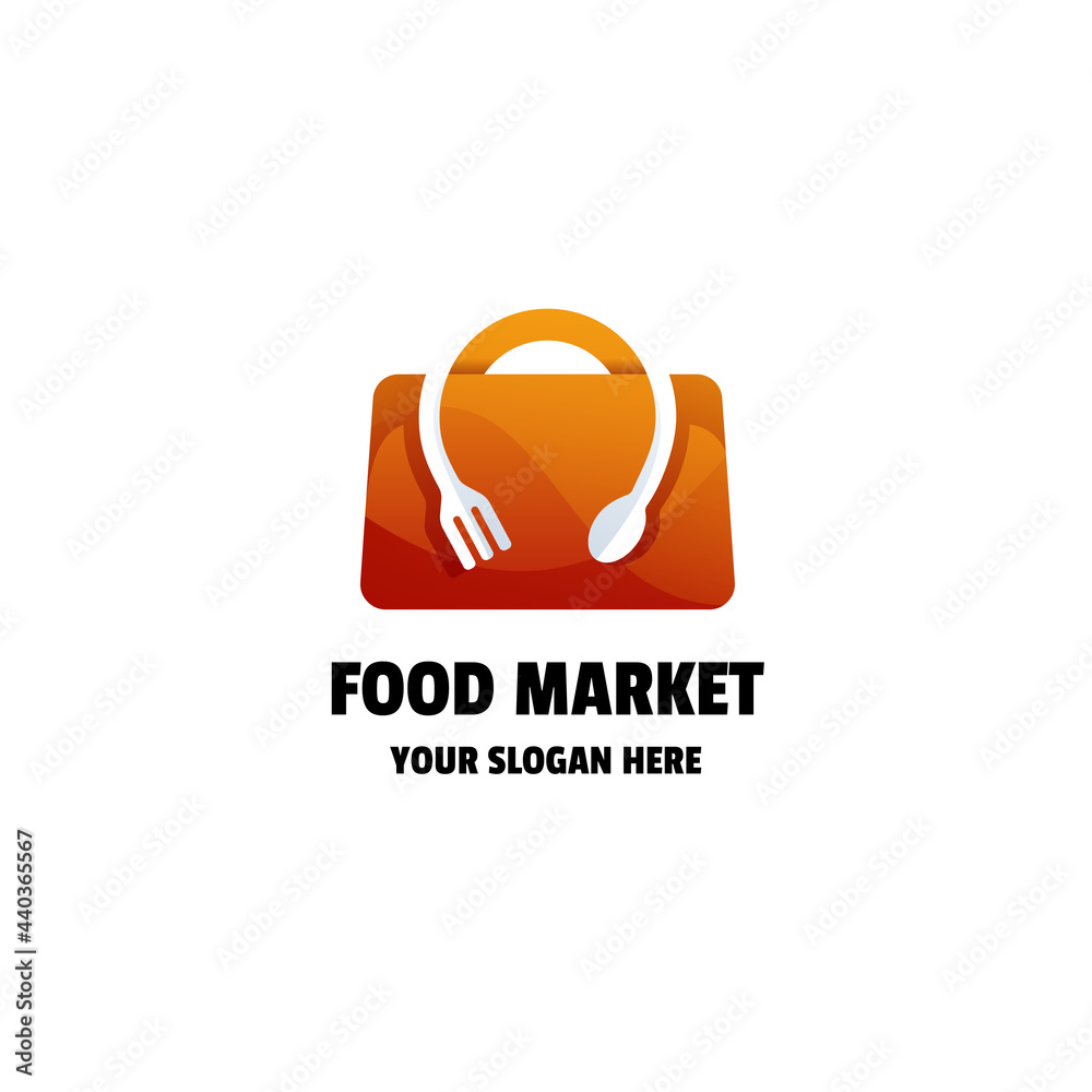 Food Market Gradient Logo Template Food Market Gradient Logo Template