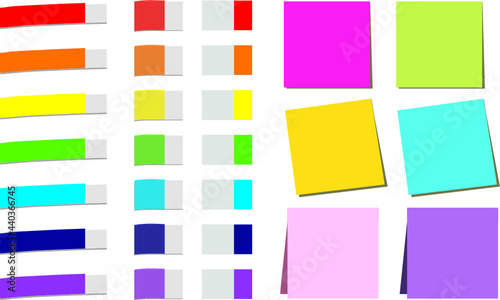 여러가지 색상의 포스트 잇 ( post it )