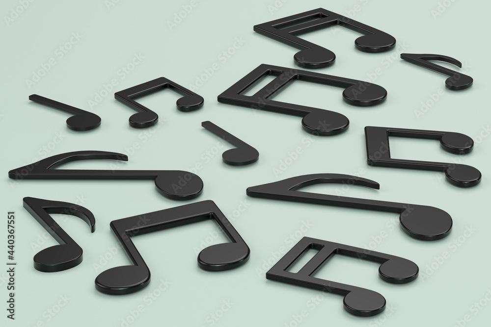 3d rendering music note 3d rendering music note